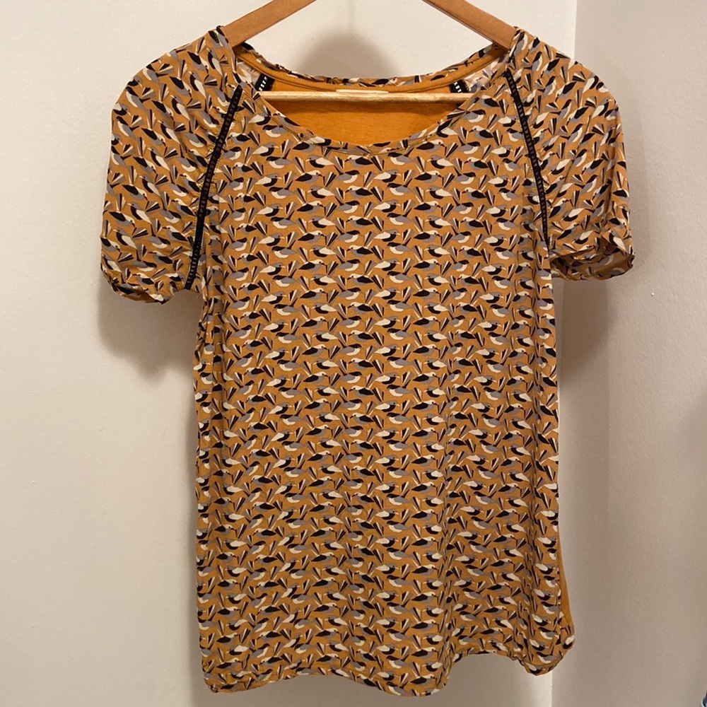 Promod bird pattern shirt